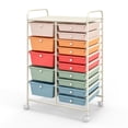 thumbnail image 1 of Gymax Chariot de Rangement Roulant à 15 Tiroirs Opaque Multicolore Tiroirs Organisateur pour la Maison Multicolore, 1 of 10