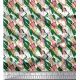 thumbnail image 1 of Soimoi Poly Georgette Fabric Brush Stroke Abstract Printed Fabric 1 Yard 42 Inch Wide, 1 of 3