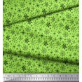 thumbnail image 3 of Soimoi Poly Georgette Fabric Snowflake Artistic Decor Fabric Printed Yard 42 Inch Wide, 3 of 3
