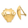 thumbnail image 1 of 14K Yellow Gold Omega Clip Polished Non-pierced Earrings, 1 of 2