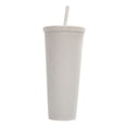 thumbnail image 1 of 710ML24OZ Large Capacity Water Cup Fully Studded Matte Tumbler Reusable Cup with Wide Opening Leak-Proof Lid Straw, 1 of 7