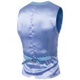 thumbnail image 4 of Jovati Sleeveless Suit Vest for Men, Solid Color, Polyester Blend, Slim Fit, Button Front, Casual Formal Wear, Spring Summer, 4 of 5