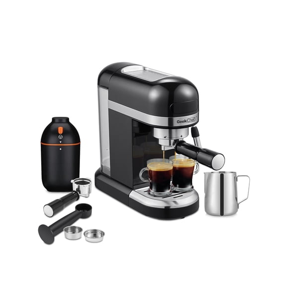 SINLOOG Espresso Machine, Espresso and Cappuccino latte Maker 20 Bar Pump Coffee Machine Compatible with ESE POD capsules filter&Milk Frother Steam Wa