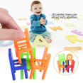 thumbnail image 4 of Ejoyous Chair Toy,18pcs/ Set Mini Stacking Plastic Chair Toy Learning Intelligent Toys for Kid, Kid Chair Toy, 4 of 8
