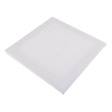 simhoa Panneau de Toile Blanc Vierge Cadre en Bois pour Peinture Acrylique à l'Huile 20x20x1,6 cm