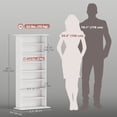 thumbnail image 3 of HOMCOM Media Storage Cabinet 8-Tier DVD Shelf w/ Adjustable Shelves White, 3 of 10