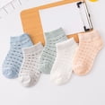 thumbnail image 2 of TZEWGL Five Pairs Multi Pack Set Socks Floor Socks For Infant Summer Cartoon Thin Breathable Autumn Cartoon Socks For Girl size 0-1T, 2 of 2