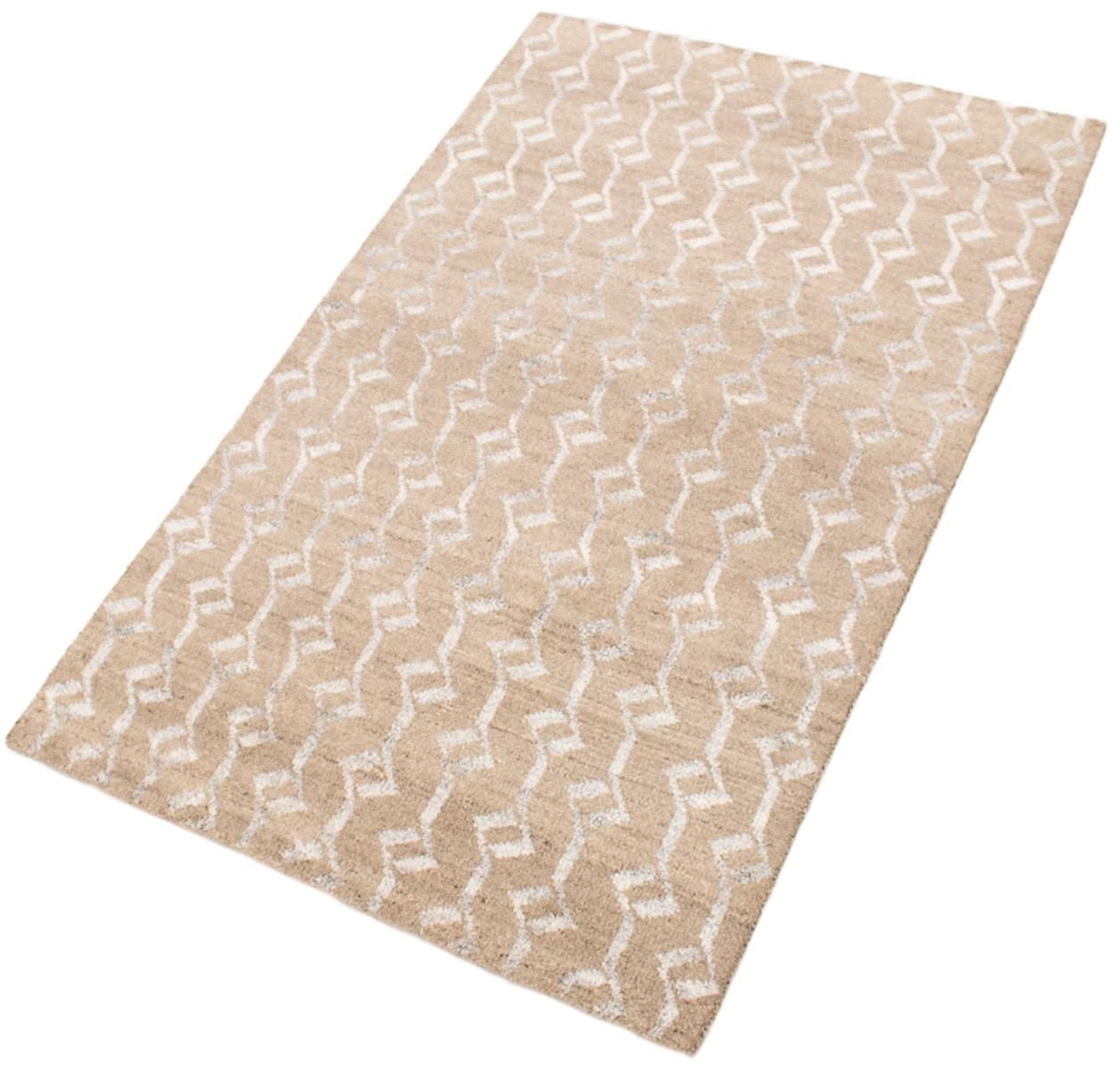 ECARPETGALLERY 5'0" x 7'11" Moroccan Tangier Hand-knotted Area Rug for Living Room, Dining Room and Bedroom in Brown