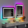 thumbnail image 2 of Wisfor 600*800 LED Bathroom Mirror RGB Adjustable, Vanity Mirror, Shatterproof, Dimmable, Anti-Fog, 2 of 11