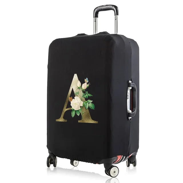 Luggage Cover Protective Suitcase Trolley Case Dust Cover 18 To 28 Inch Golden Flower Series Pattern Elastic Travel Protective 8Golden flower A L