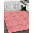 thumbnail image 3 of Ahgly Company Tapis d'Intérieur Lavables en Machine, Carrés de Transition, Rose Corail Clair, 7' Carré, 3 of 7