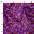 thumbnail image 2 of Soimoi Purple Cotton Poplin Fabric Shells Ocean Print Fabric by Yard 56 Inch Wide, 2 of 6