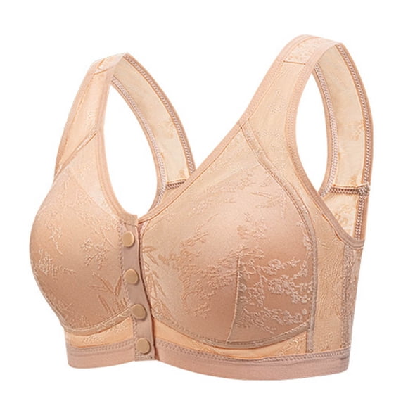 Breathable Underwear for Women Large Size Thin Non Rim Wireless Bra Daily Wear Polyester Hand Wash 1Pc