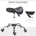 thumbnail image 4 of HOMCOM Tabouret de Salon Hydraulique à Roulettes à Hauteur Réglable Chaise Selle Pivotante, 4 of 10