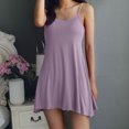 thumbnail image 2 of Vêtements de Nuit pour Femmes Bretelles de Pyjama Grande Taille Robe d'Intérieur pour Femmes Courte Robe de Pyjama avec Coussinet de Poitrine Style Mince Débardeur Intégré Couleur Manches Mi-Longues Intégrées Pyjamas de Noël pour la Famille, 2 of 6