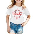 thumbnail image 4 of GDREDA Canada T-Shirts Imprimé Drapeau Filles T-Shirt à Manches Courtes Été Col Rond T-Shirt Coupe Décontractée T-Shirts Basiques, 4 of 4