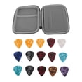 thumbnail image 2 of Guitar Pick Bag Set, Guitar Picks Holder Large Space Easy To Carry Shock Proof Scratch Resistant  For Storage Black And Gray, 2 of 8