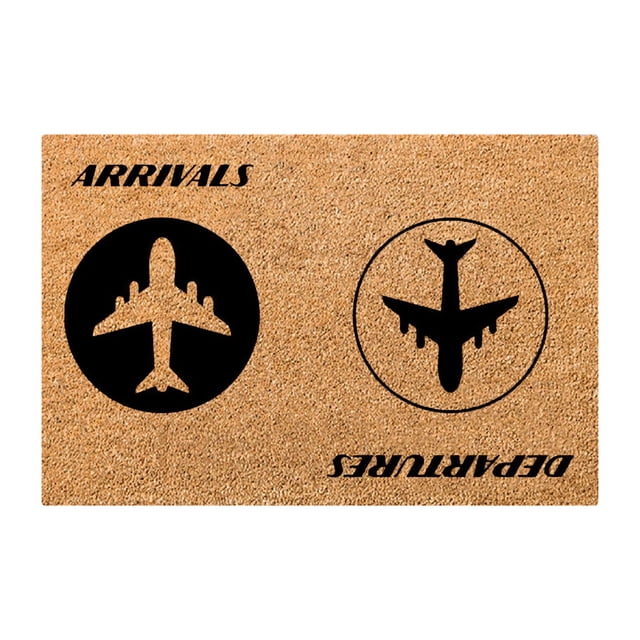Welcome Mat Coir Monogrammed Door Mats Coir Doormat Holder Doormats Outdoor Summer Rug Funny Welcome Mat Outdoor Floor Mats for Door Decor, Patio Decor, Plain Entry Mat, 16x24 Inch Airplane Patterns