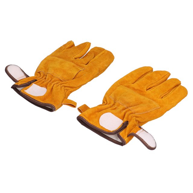Gants de Protection Anti-Dérapants Haute Température et Résistance au Feu pour le Camping Barbecue (Jaune)