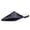 Black, variant on Women Closed Pointed Toe Flat Heel Slides Slippers Faux Leather Mules Shoes
