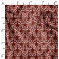 thumbnail image 2 of Soimoi Red Silk Fabric Palmette Damask Decor Fabric Printed Yard 42 Inch Wide, 2 of 6