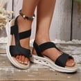 thumbnail image 3 of Platform Walking Sandals for Women 2025 Comfortable Air Cushion Open Toe Footbed Work Summer Shoes, 3 of 6