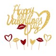thumbnail image 1 of Ruiboury Décoration de Gâteau à Thème de la Saint-Valentin, 1 of 9