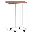 thumbnail image 3 of vidaXL Table d'Appoint avec Roues Blanc 40x30x63,5 cm Bois Manufacturé, 3 of 4