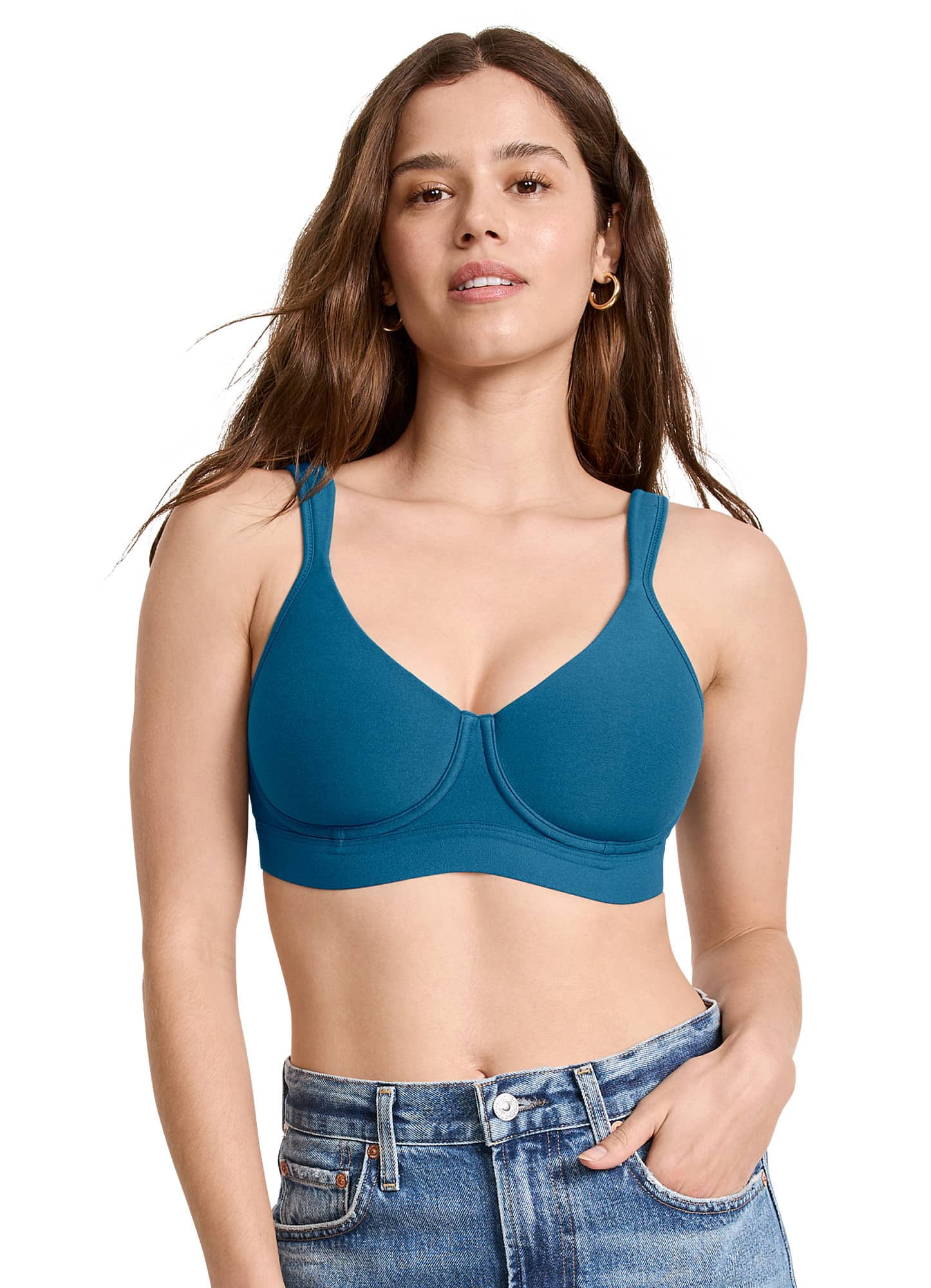 Jockey Cooling Cotton Blend Wirefree Full Coverage Molded Cup Bra