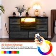 thumbnail image 2 of 8 Dresser TV Stand with Power Outlet & LED Light, 55'' Wide TV Stand with 8 Deep Drawers for Bedroom, Chest of Drawers with AC Outlets and 2 USC Ports, 2 of 9