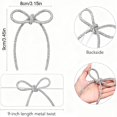 thumbnail image 3 of 12PCS Silver Glitter Bows Metal Christmas Decor For Tree Wreath Gift Decoration Wedding Holiday Party, 3 of 8