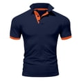 thumbnail image 2 of BOBOGOJP Polos en Tricot pour Hommes à Manches Courtes Polo Classique Core (Bleu,8TG), 2 of 4