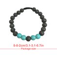 thumbnail image 3 of Mode Correspondant Bracelets Réglable Noir Mat Roches Diffuseur Bracelet de Prière Perles Femmes Accessoires Cadeaux pour les Hommes 8mm Pin, 3 of 6