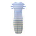 thumbnail image 4 of Ovzne Robes pour Femmes Robe pour Femme Mode Robe Décontractée Imprimée à Manches Courtes Col Rond avec Poches Robe pour Femmes Manches Courtes Imprimée Liquidation, 4 of 6