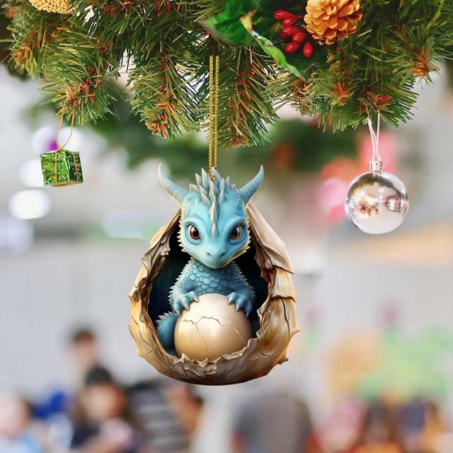 Vaidha Christmas Dinosaur Car Decoration Pendant Scene Layout Pendant Crafts Gift