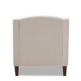thumbnail image 4 of Baxton Studio Leonie Beige Chaise Longue Rembourrée Finition Brune, 4 of 9