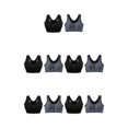 thumbnail image 2 of kurtrusly 2pieces Versatile Performance With Wide Application Sports Bra Seamless black + gray XL 5Set, 2 of 6