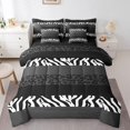 thumbnail image 1 of Erosebridal Grey Cheetah Print Bedding Sets Queen Size, Rustic Animals Comforter Sets with Sheets, Zebra Room Decor, Reversible, 1 of 5