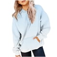 thumbnail image 2 of MeetoTime Girls Hoodie with Pockets Fall Oversized Hooded Sweatshirt Long Sleeve Gradient Casual Pullover 2-14 Years, 2 of 4