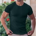 thumbnail image 1 of Styesk T-Shirts pour Homme T-shirt Décontracté pour Homme Mode Couleur Unie Col Rond T-shirt à Manches Courtes Haut/chemise à Col Rond, 1 of 3