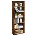 thumbnail image 4 of VASAGLE Bookshelf, Open Bookcase with Adjustable Storage Shelves, Floor Standing Unit, 23.6?, Rustic Brown, 4 of 5
