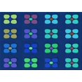 thumbnail image 1 of Ahgly Company Machine Washable Indoor Rectangle Transitional Blue Ivy Blue Area Rugs, 2' x 3', 1 of 7