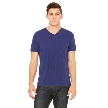 Bella + Canvas T-Shirt Unisexe en Mélange Triblend à Manches Courtes à Col en V