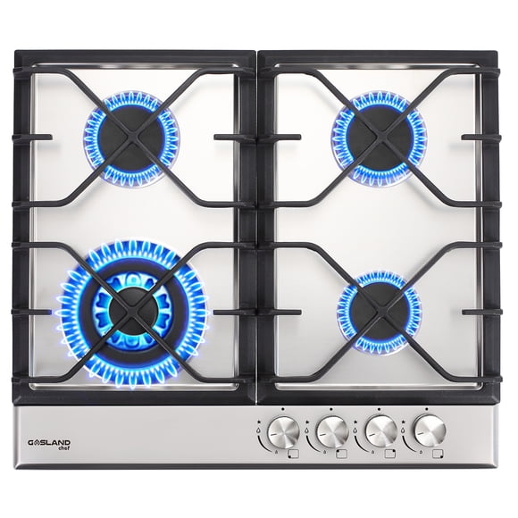 GASLAND 24" 4 Burners NG/LPG Convertible Gas Cooktop