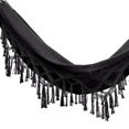 thumbnail image 2 of Double Hammock Wearable Portable Rustic Tassel Adult Hammock with 2 Tie Ropes Storage Bag for Camping Indoor Outdoor Black, 2 of 2