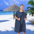 thumbnail image 3 of Surf Poncho Changing Robe Front Lightweight Microfiber with Soft Wetsuit Changing Towel for Outdoor Sports, Swim - Navy Blue, 3 of 8