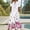Hot Pink, variant on Pisexur Short Sleeve V-Neck Knee-High Dress Fashion Women Summer Printing Causal V-Neck Button Short Sleeve Vacation Pockets Dress Women Dress