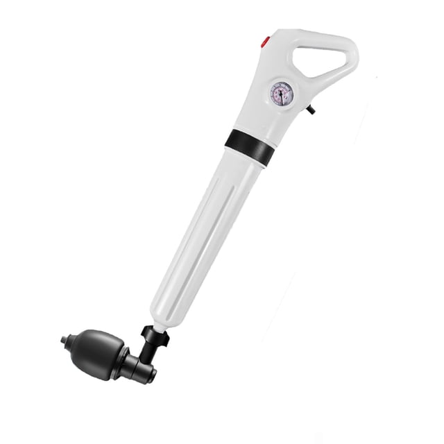 Pneumatic Floor Drain Unclogging Tool Pneumatic Toilet Plunger With Visual Barometer Pneumatic Drain Unclogger Splashproof Powerful Air Pressure Dredge For Bathroom Floor Compressor Accessories Air