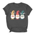 thumbnail image 1 of RKSTN Hauts pour Femmes 2024 Mode Pâques Mignon Lapin Imprimé Col Rond Hauts Coupe Ample Manches Courtes Blouse Unie Hauts, 1 of 6