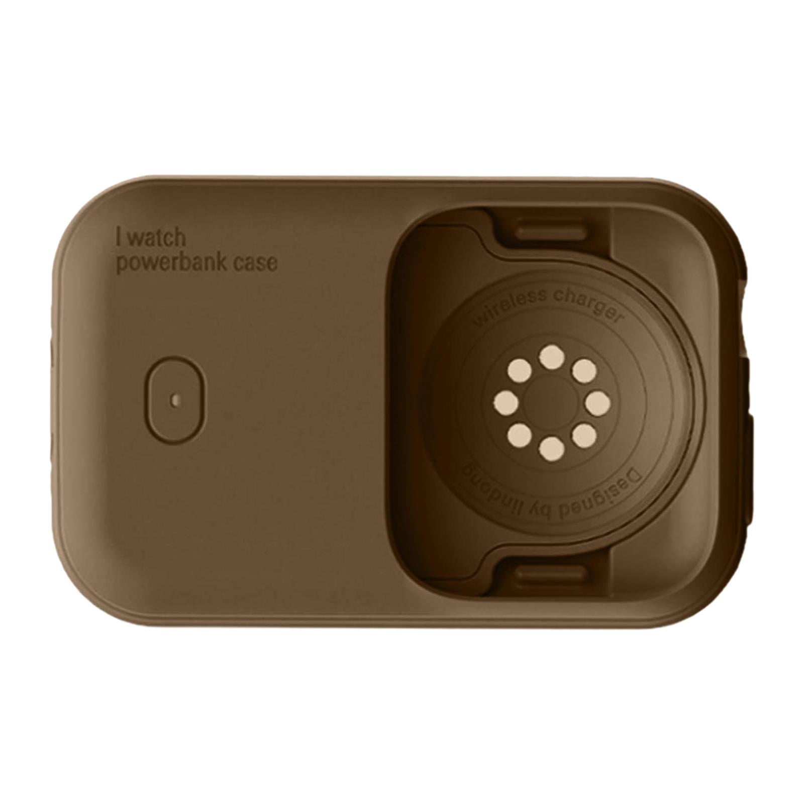 Miulika iwatch Wireless Charger Lightweight Practical Charger Power Bank Accessories Brown